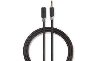 Cable de Audio Estéreo - Macho de 3,5 mm - Hembra de 3,5 mm - 5,0 m - Antracita